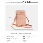 新款大容量多功能时尚简约单肩小包包 斜挎三层拉链手机包女式